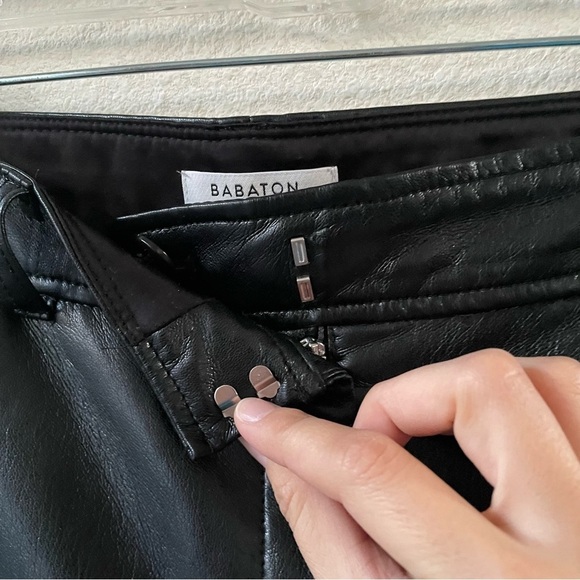Aritzia Babaton black vegan leather pants size 8 - Picture 8 of 14